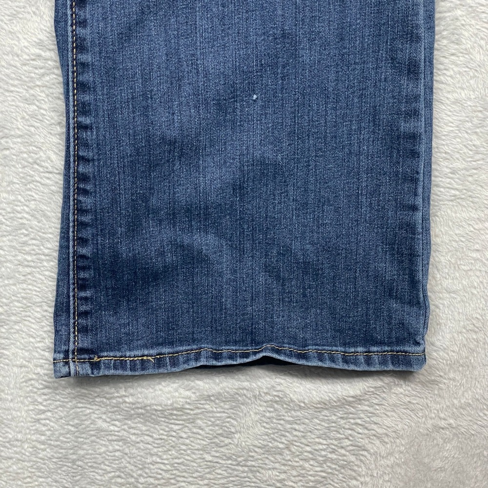 Denizen Levi's Bootcut Jeans Womens 16M 33x32 Blue Mid Rise Distressed - Picture 2 of 14